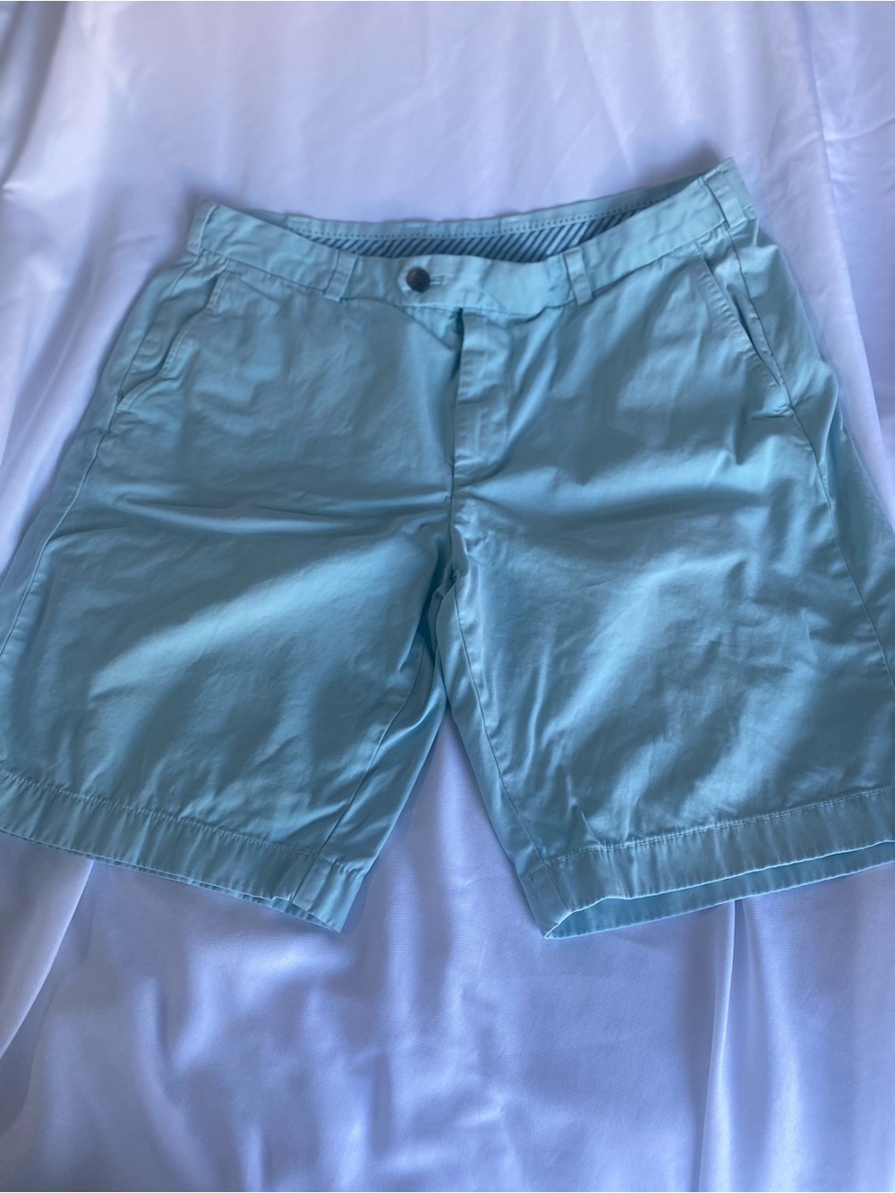 Brooks Brothers Men's Pale Blue Flat-Front Shorts